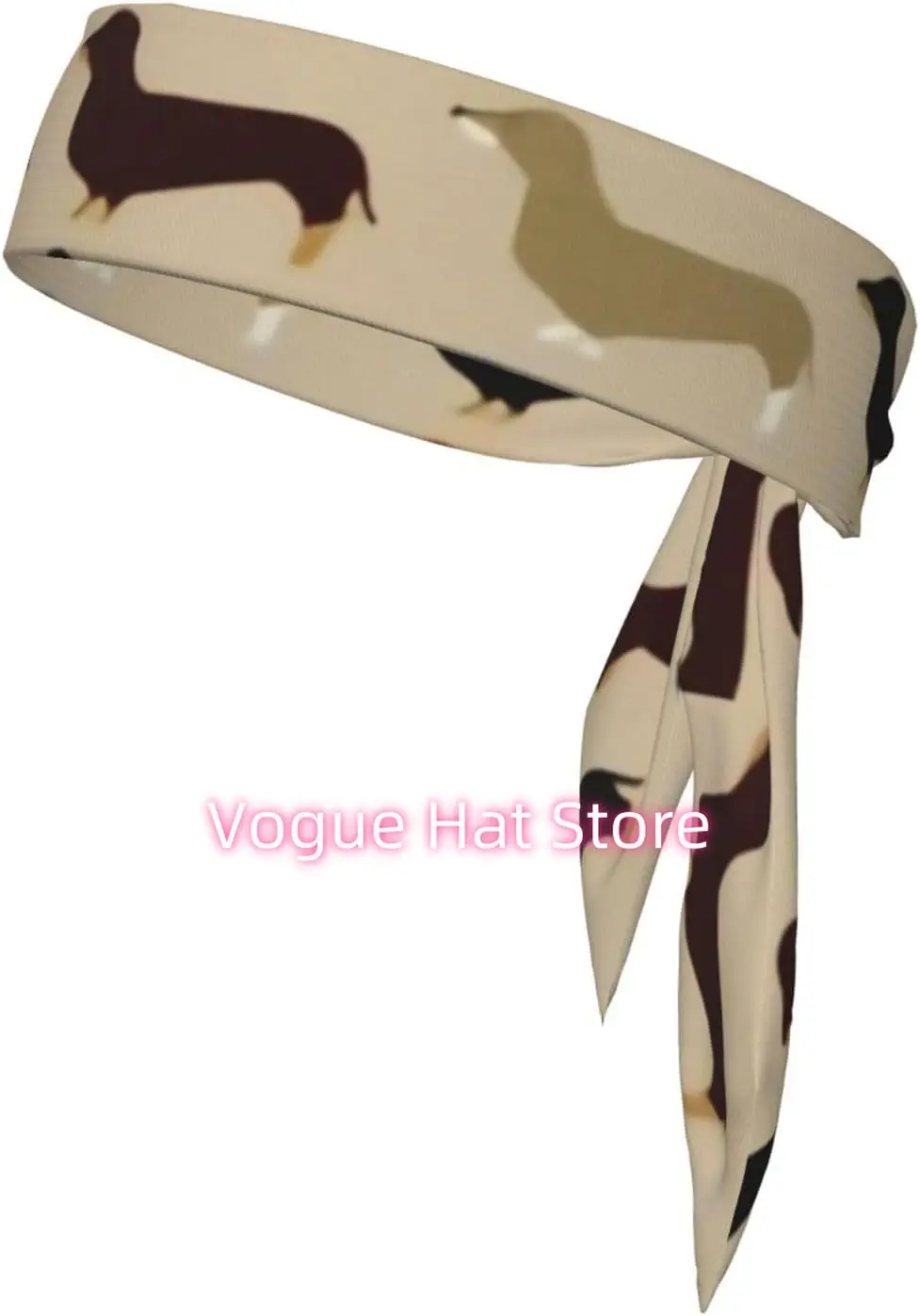 

Christmas Dachshund Sports Head Tie Headbands for Men Women Boy and Girl Sports Sweatbands for Running Basketball Yoga Exercise