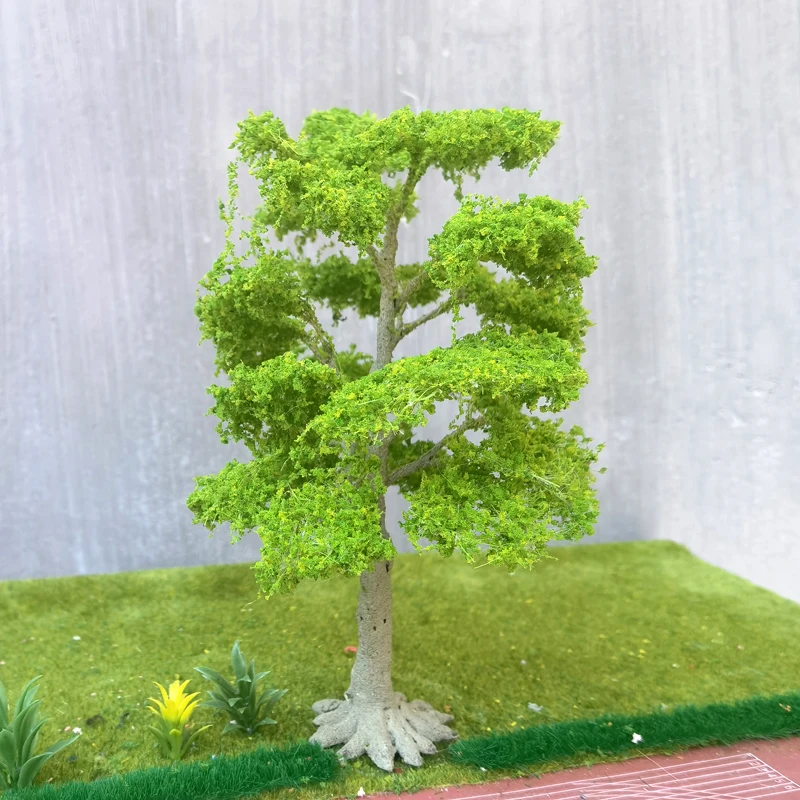 10/15/22cm Model Tree Wire trunk tree Model G Ho Scale Model Bright Green Tree Field Military Sand Table Train Layout Material