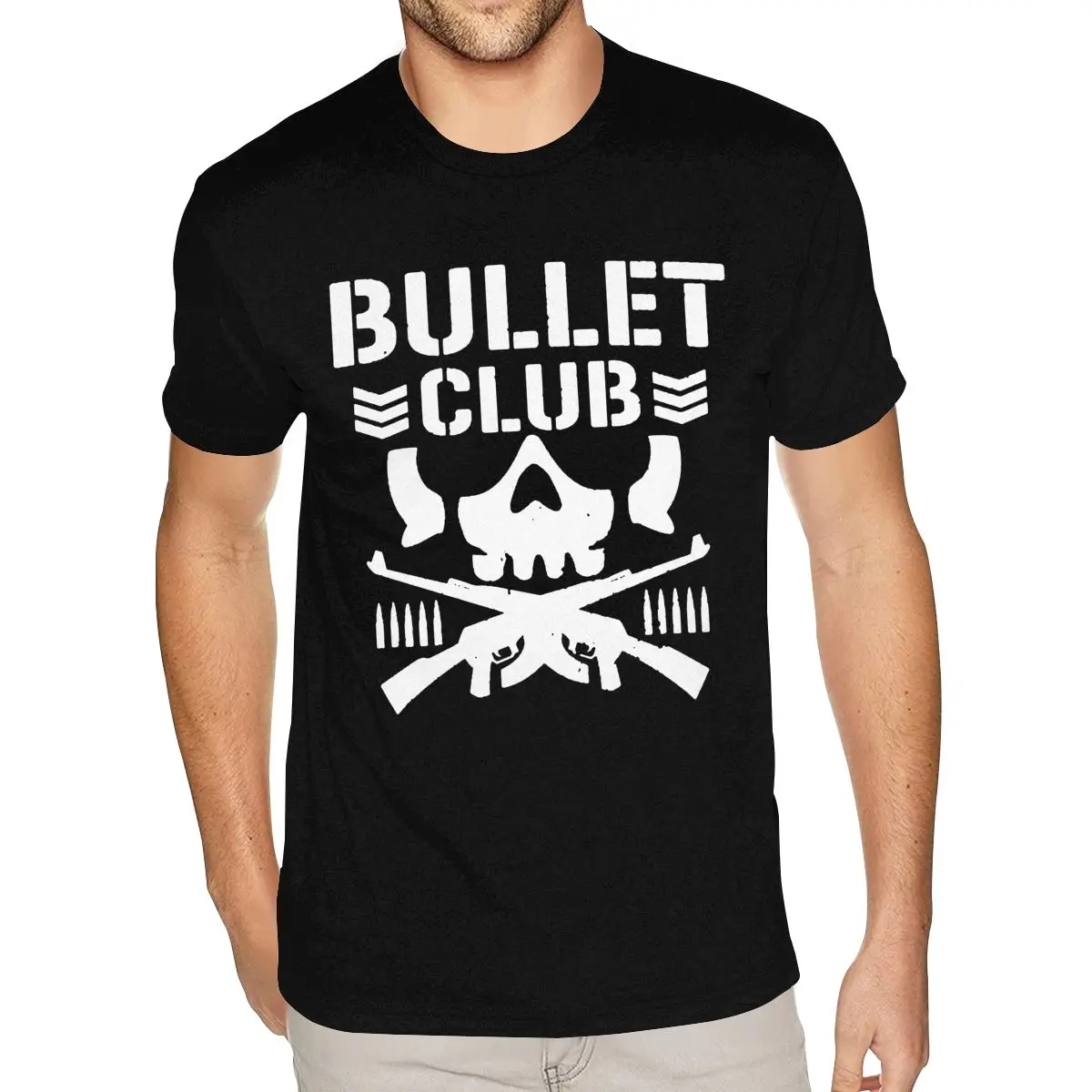 

Хлопковая футболка Nice Bullet Club, черные рубашки для бойфренда 5XL
