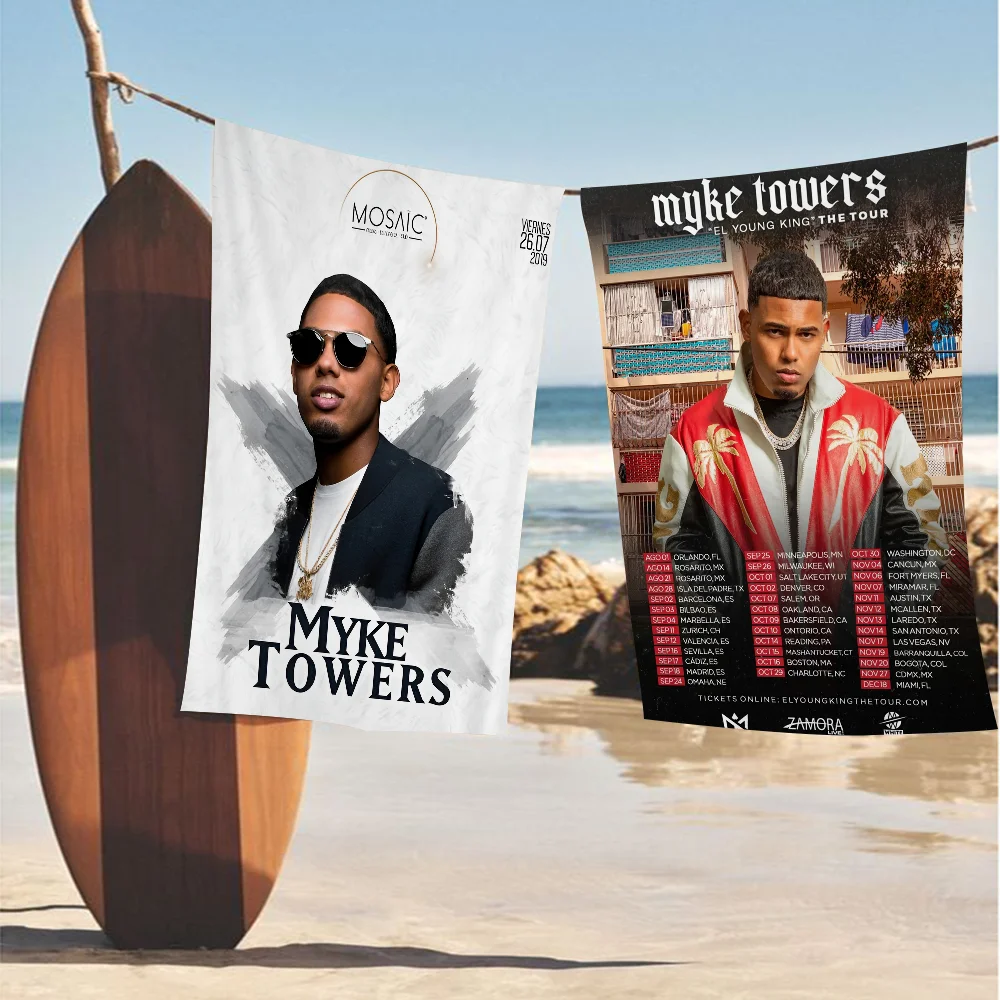 

Pop Singer Star M-Myke T-Towers Beach Towels Shower Towel Sauna Travel Spa Microfiber Quick Dry Gym Accessories Cute Room Decor