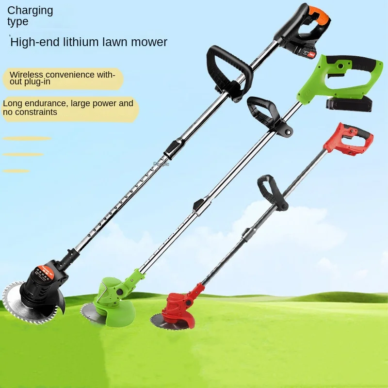 21v Lithium Battery Lawn Mower Small Household Mower Handheld Electric Mower Garden Trimmer 충전식예초기 충전예초기 전기예초기