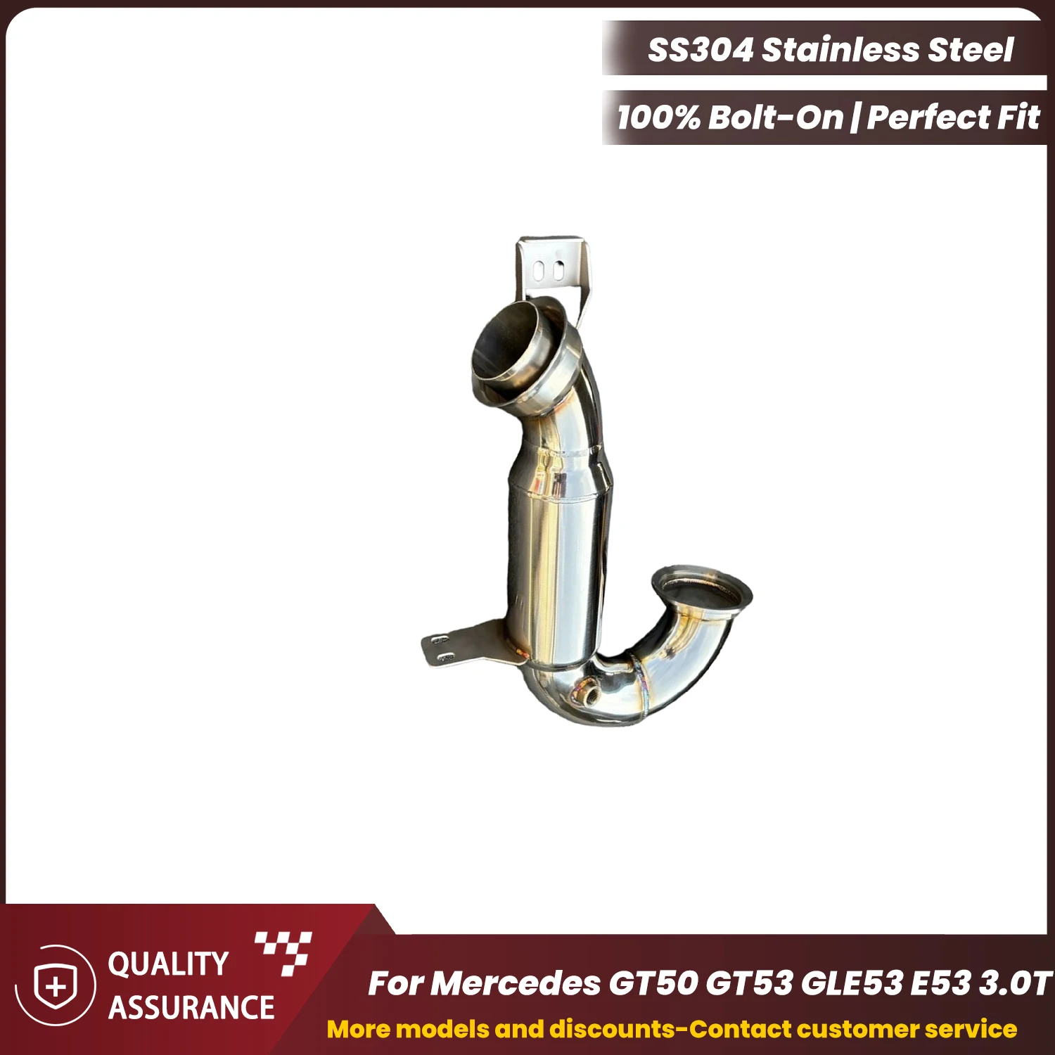

ECCF Sports Downpipe For Mercedes AMG GT50 GT53 GLE53 E53 3.0T Aggressive Exhaust Sound High Flow Performance Upgrade