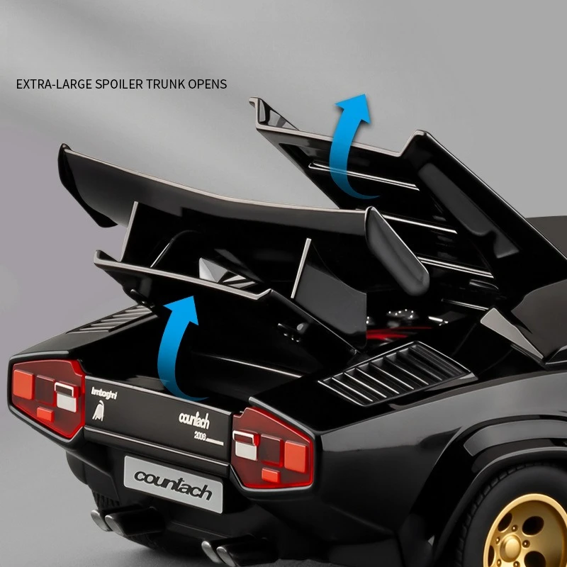 1:24 カウンタック LP500S スポーツカーおもちゃダイキャスト合金ミニチュアモデルサウンドライトプルバック車両大人の男の子のギフト