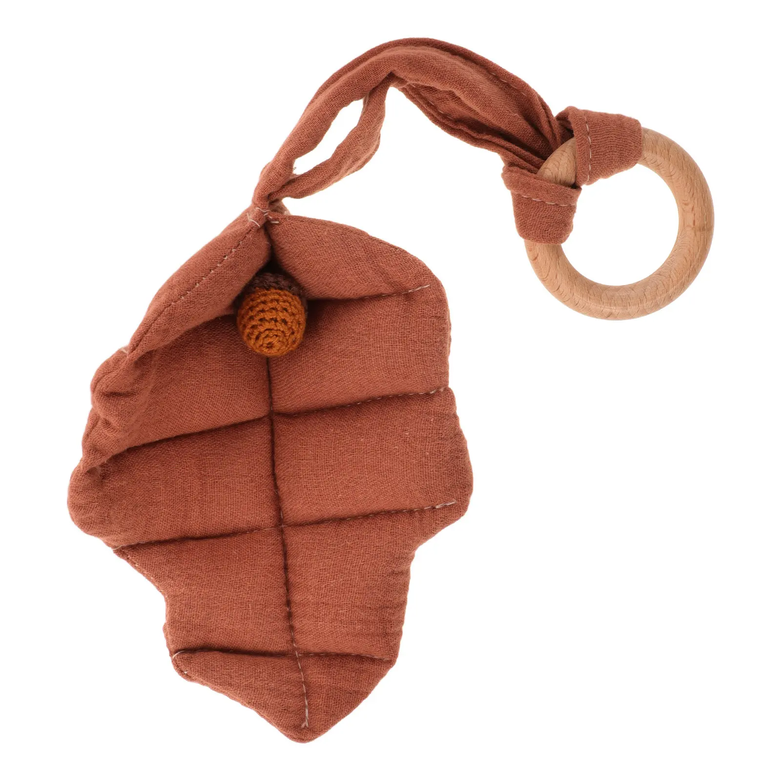 Blattanhänger für Kinderwagen, hängende Dekoration für Neugeborene, Babybett-Mobile, beruhigender Beißring, hängende Dekoration, leicht, tragbar, sicher