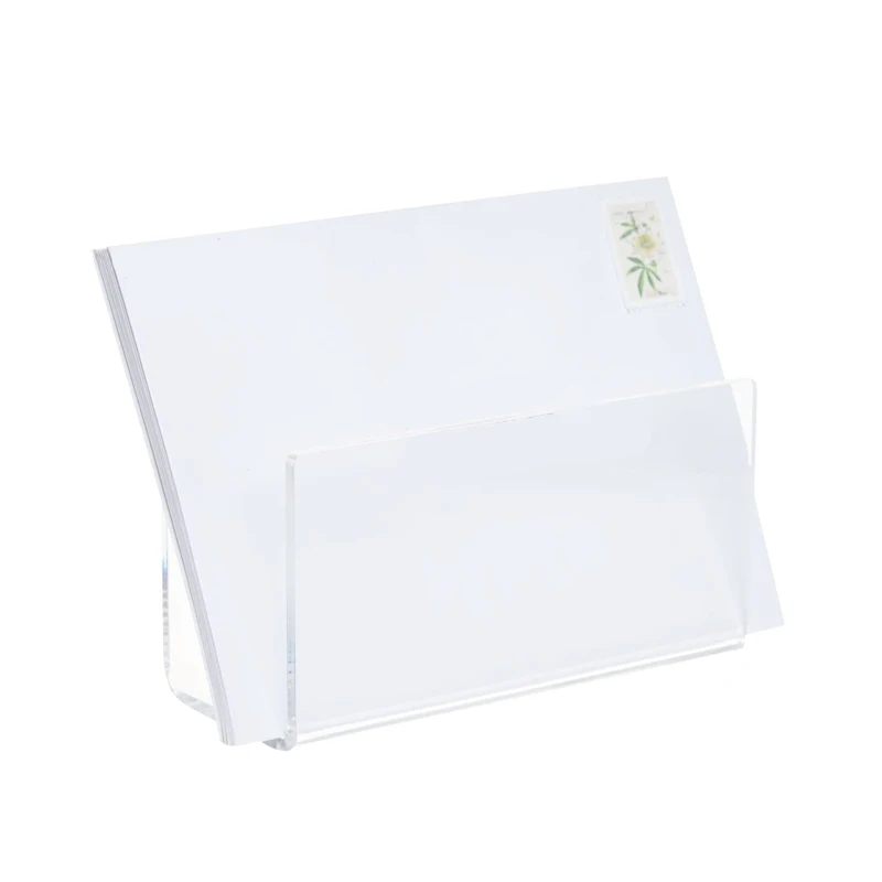 2 sztuk blat akrylowy Mail Organizer na biurko 6x2.5x4 cali koperta uchwyt list stojak Home Office szkolne