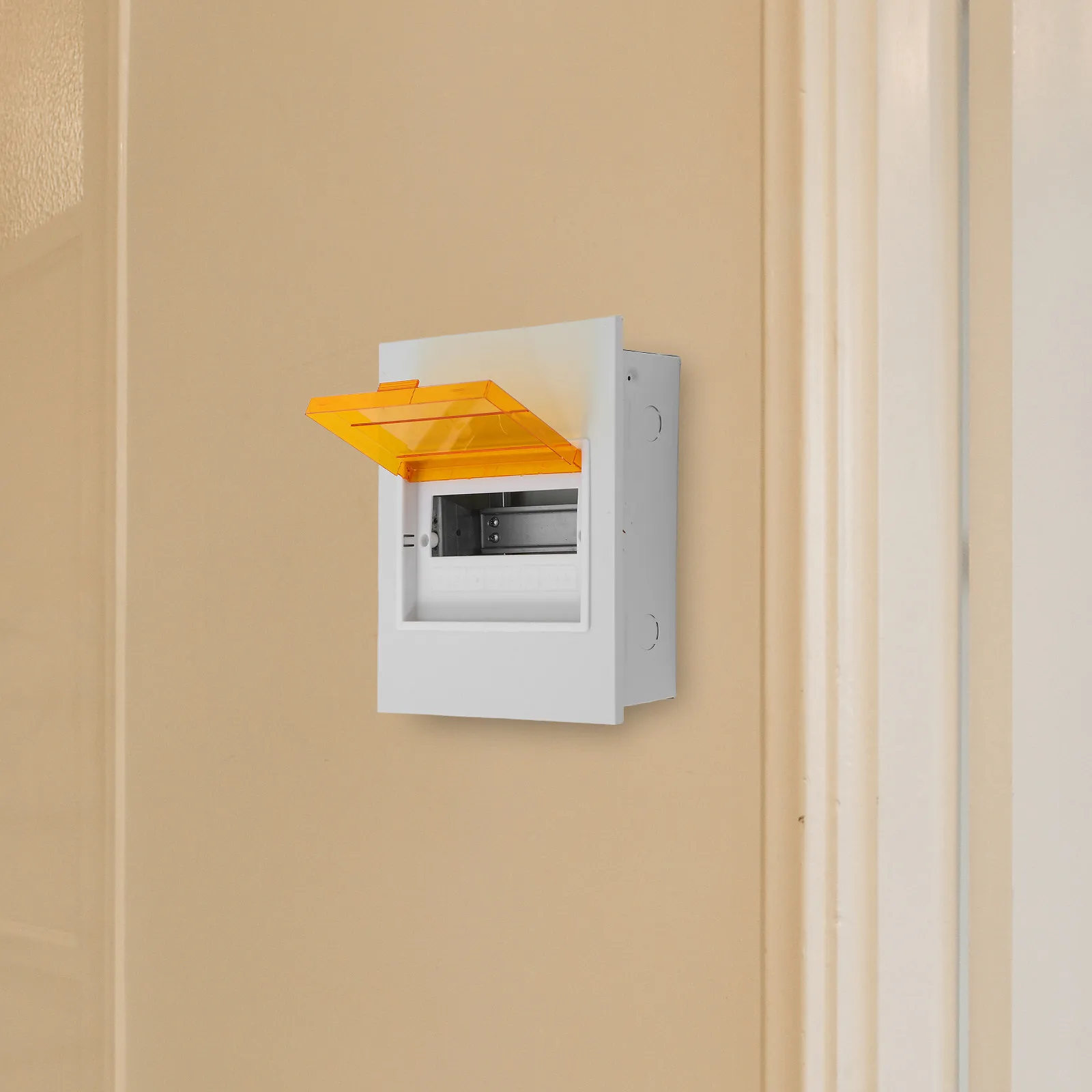8-Way Electrical Distribution Indoor Circuit Breaker Enclosure Transparent Window Durable Iron Base Power Management Case - view 2