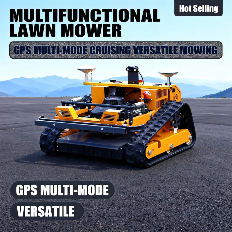 

Customized Remote-Controlled ATV Lawn Mower - GPS Automatic Cutting Small Household Agricultural Tracked 4-Stroke Weeder