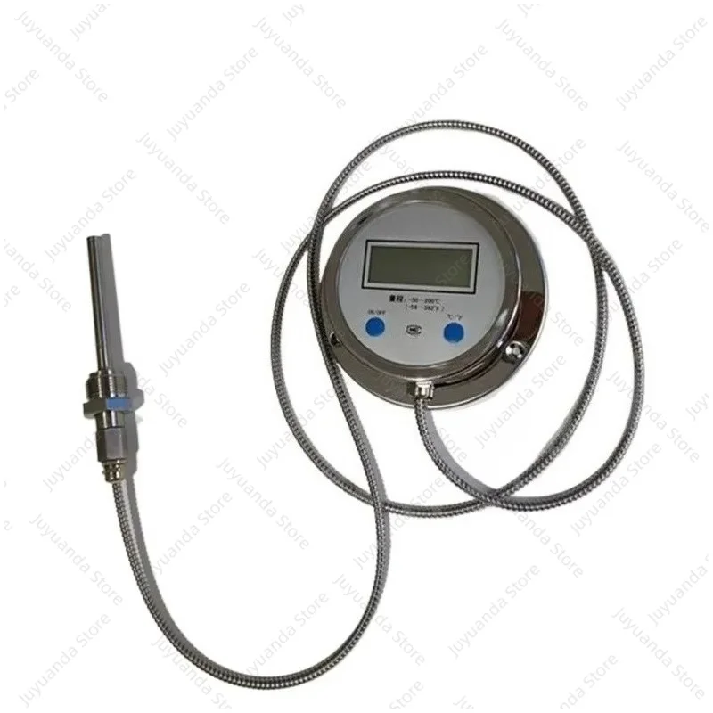 WST/DTM491 High Precision Stainless Steel Temperature Gauge LCD Display  Capillary Cables C/F Temperature IP67 Rated Made