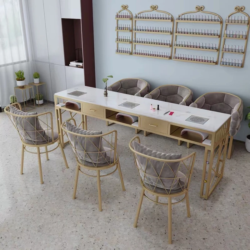 

Modern Elegant Nail Table Japanese Style Trendy Professional With Dust Collector Nail Table Glam Luxury Table Ongle Furniture