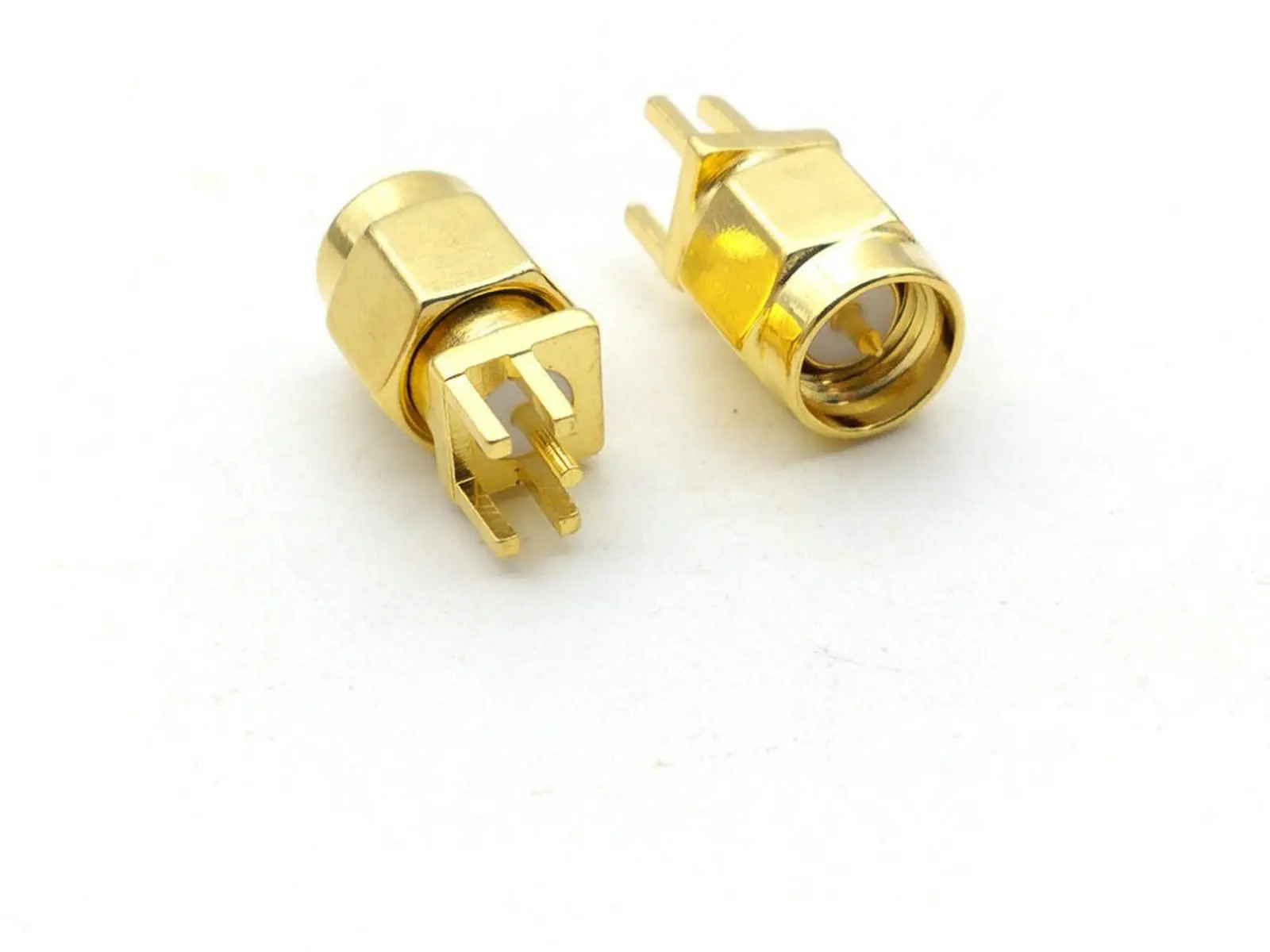 Imagem -03 - Ouro Bronze Sma Macho Plug Solda Borda Mount rf Conectores para Pcb Clip