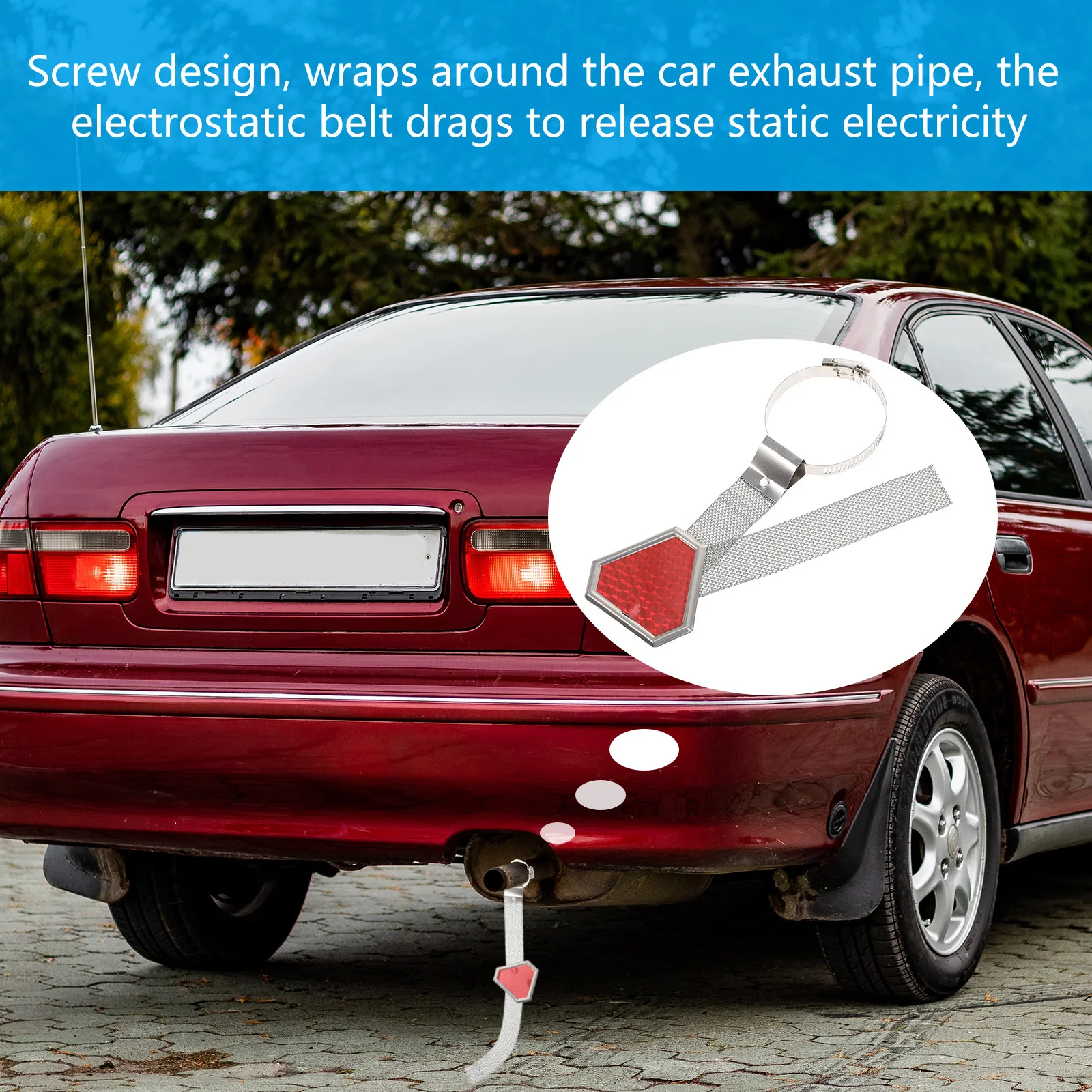 

Universal Anti Static Strap For Car Stainless Steel Ground Electrostatic Belt Hanging Type Automotive Safety Driving Exhaust