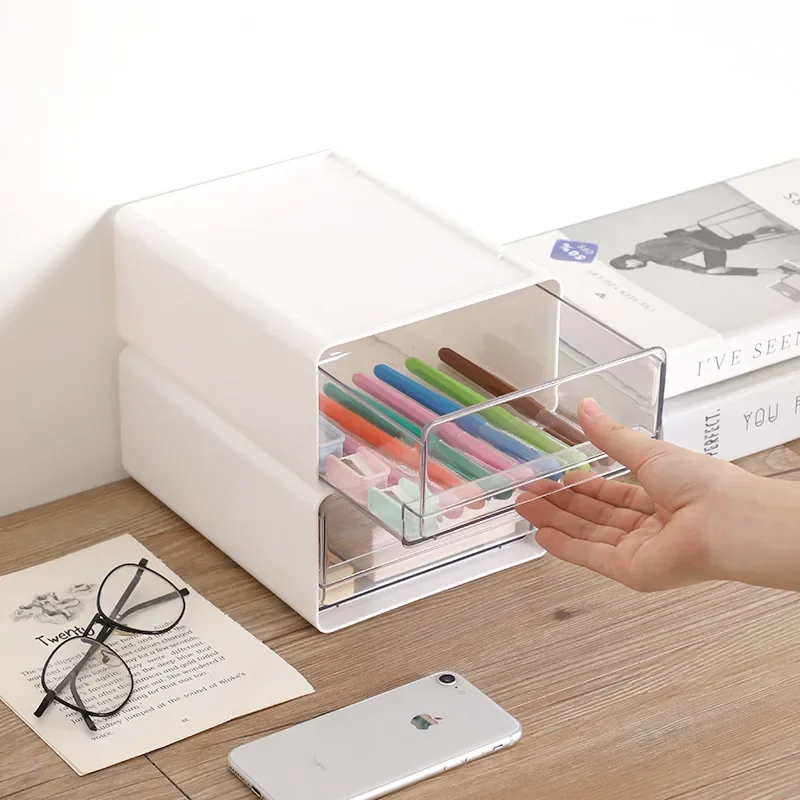 

Desk Organizer Storage Box, Drawers for Stationery, Toiletries, Clutter, Home Storage, Desk Shelving