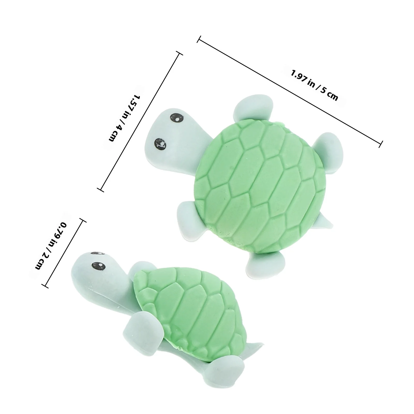 24Pcs Cartoon Eraser Lovely Tortoise Shape Creative Mini Animal Eraser for Students School Stationery Erasing Tool