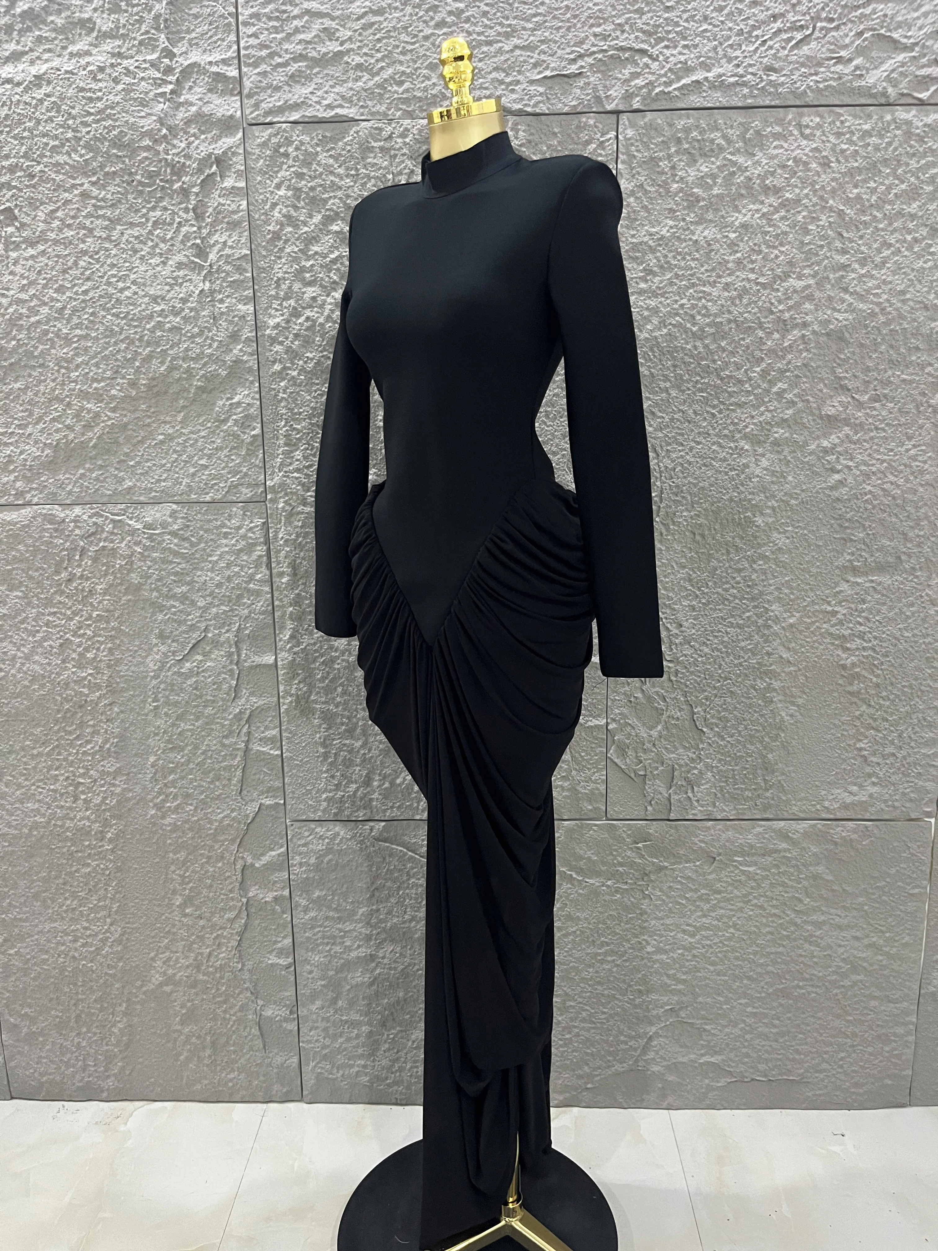 Refined Women Long Sleeve Bodycon Bandage Dress Celebirty Elegant Evening Party Luxury Birthday Dresses Wedding Guest Dress