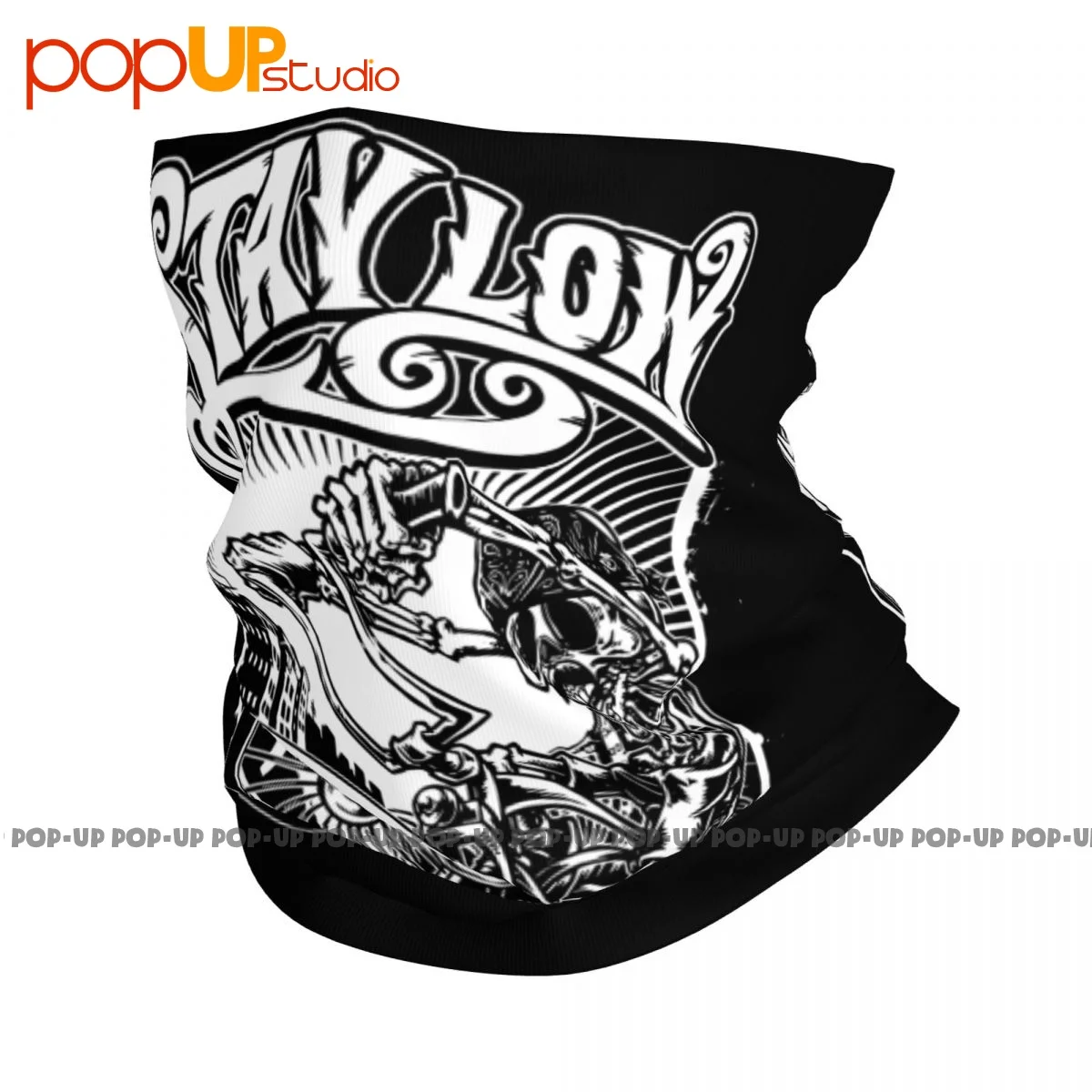 Stay Low Graffiti Biker Rider Lowrider Skeleton Skater Neck Gaiter Bandana Scarf Face Mask