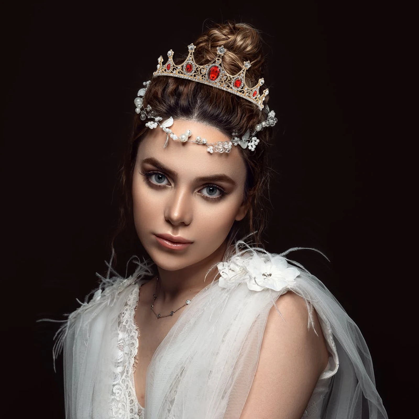 

Rhinestone Crown Hair Accessories Elegant Bride Tiara Wedding Decor Beautiful Hairstyle Alloy Piece Styling Tools