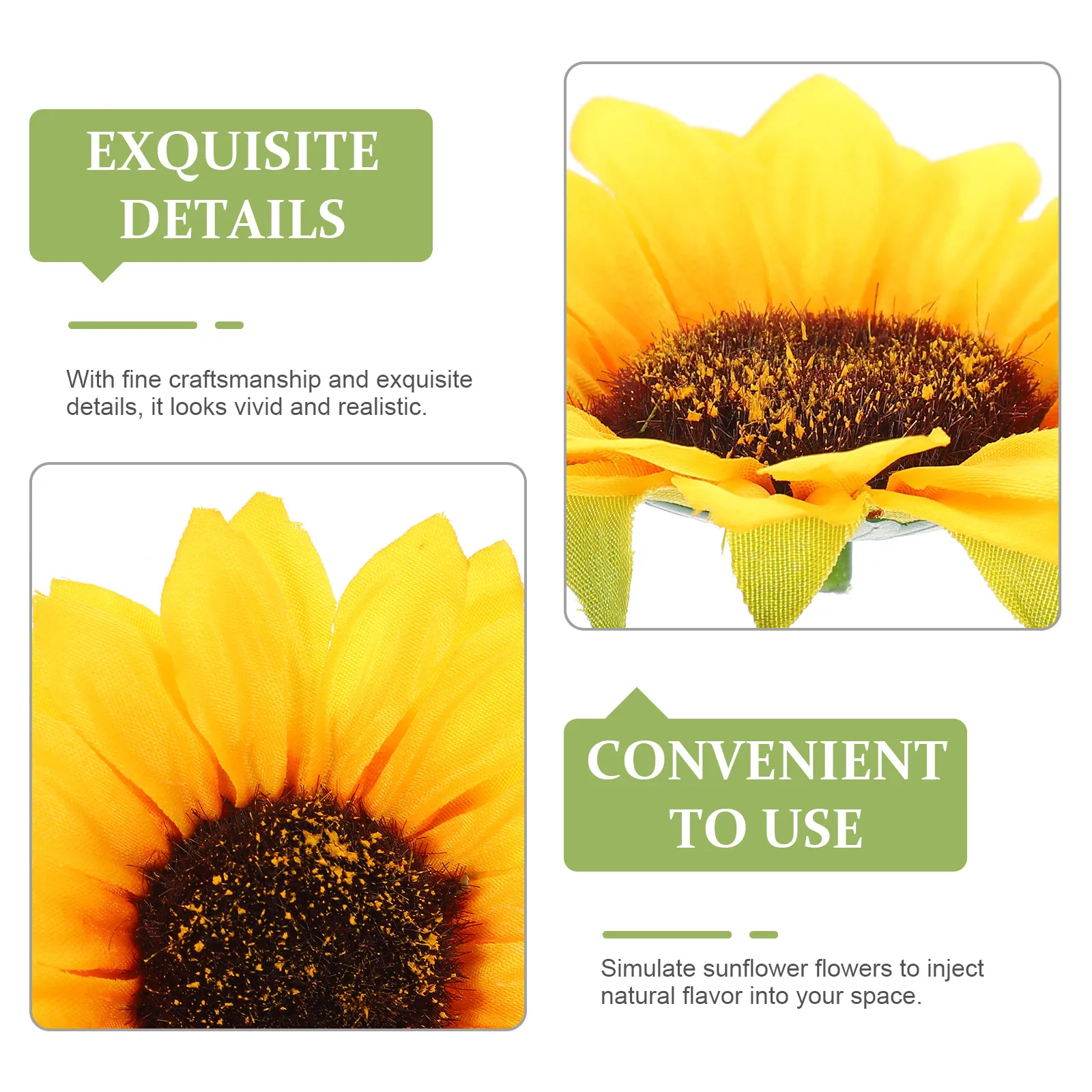 

10 Pcs Simulated Sunflower Silk Arrangement Sew on Applique Mini Sunflowers for Crafts Patches Jackets Backpacks Clothes Shoes