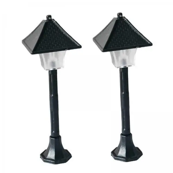 

Miniature Lamp House Dolls ABS Plastic Black Street Light 1 12 Scale for Dollhouse Garden Yard Decoration