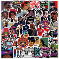 50PCS East West Coast Rap Graffiti Sticker Suitcase Guitar Car Computer Waterproof Refrigerator Water Cup Helmet Stickers