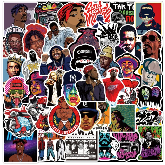 50 sztuk East West Coast Rap Graffiti naklejki walizka gitara komputer samochodowy wodoodporna lodówka kubek wody naklejki na kask