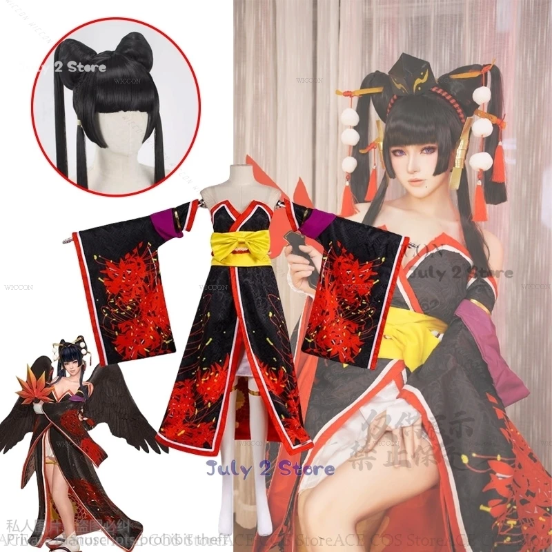 

Anime Game Dead Or Alive Cosplay Nyotengu Cosplay Costume For Halloween Christmas Festival Wig Party Sexy Lolita Japanese Kimono