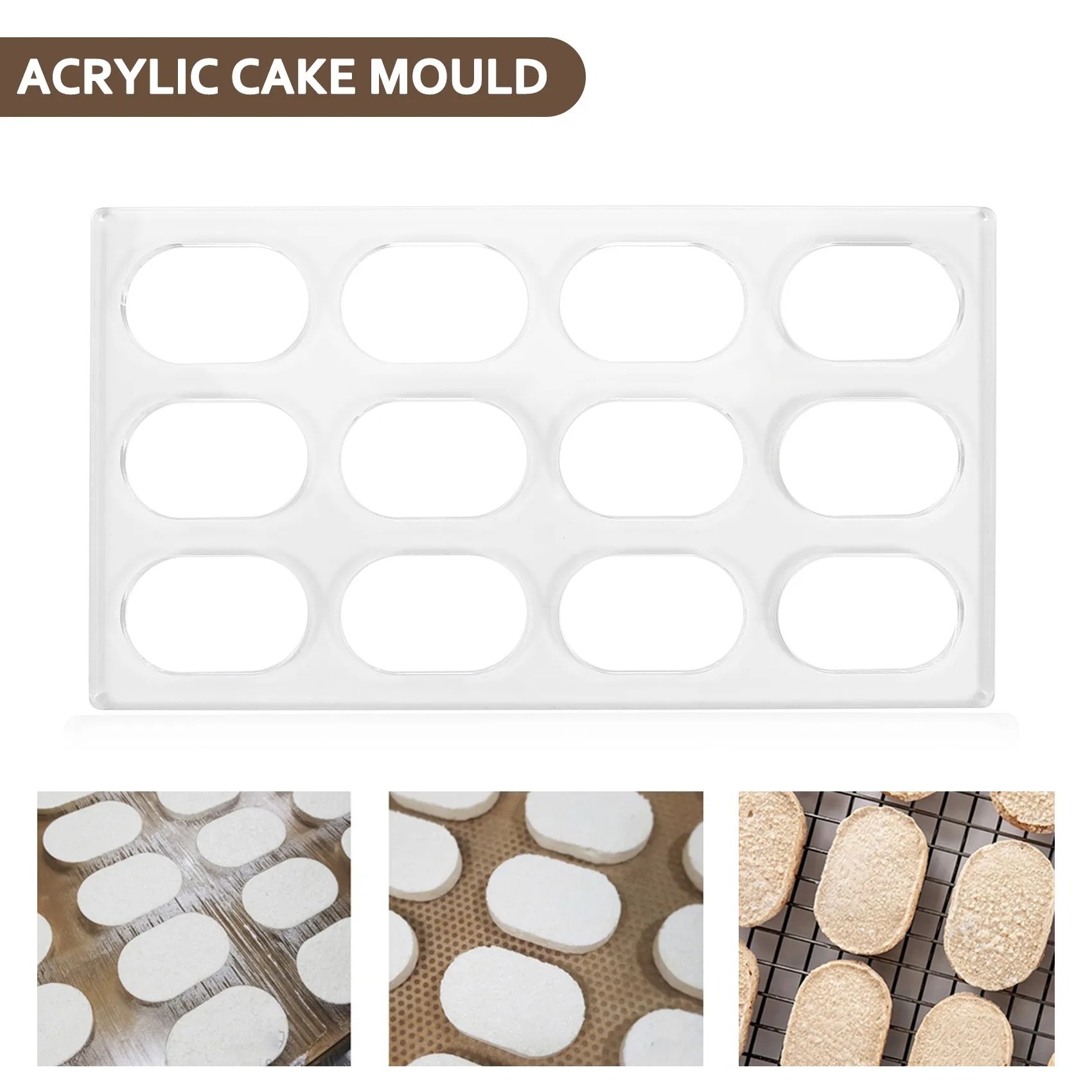 A84X-Dacquoise Cake Mold Acrylic Cookie Mould Makaron Dessert Bakery Japan DIY Baking Tool