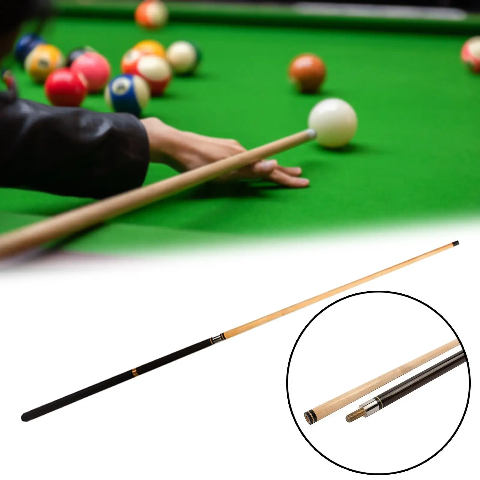 

1/2 Billiard Pool Cue Lightweight Trendy Ergonomic Billiard Stick for Sports Billiard Players Beginner Adults Enthusiasts