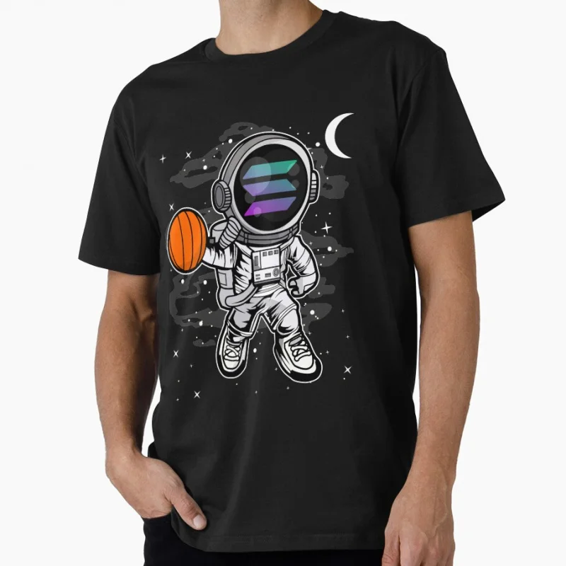 

Astronaut Basketball Coin To The Moon Crypto Token Cryptocurrency Blockchain Wallet HODL Gift T shirt for men Large size Tops