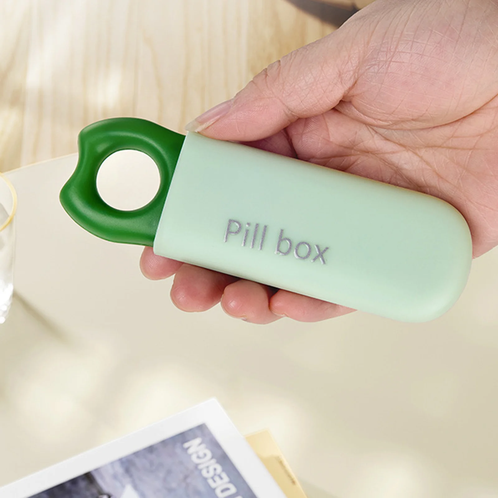 3 Compartment Portable Pill Organizer Box Mini Travel Medicine Case with Sealed Lid for Daily Vitamin Storage