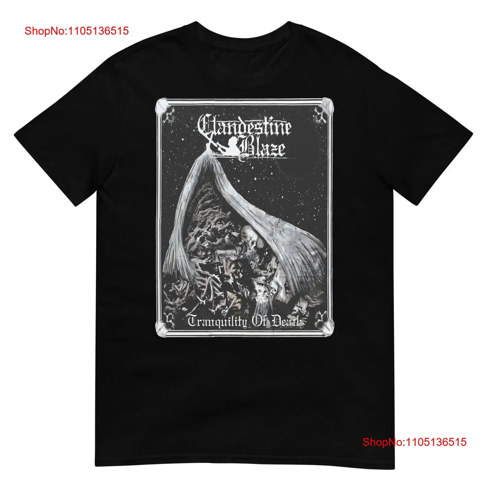 CLANDESTINE BLAZE Tranquility Of Death One Sided T SHIRT vintage Washed Casual Comfortable Breathable Stylish homme fashion