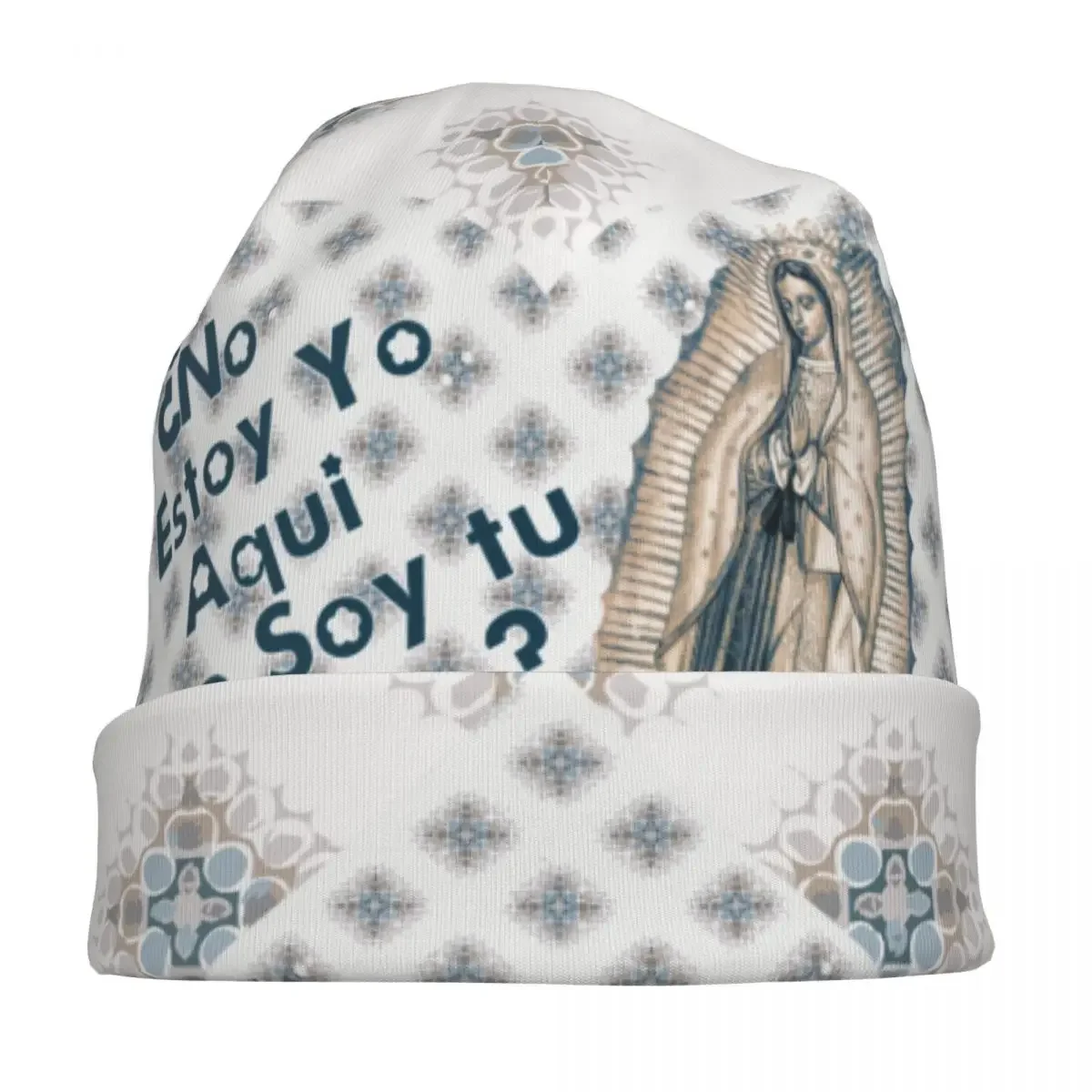 Our Lady Of Guadalupe Virgin Mary Catholic Bonnet Hats Knitted Hat Outdoor Skullies Beanies Hat Men's Women's Warm Dual-use Cap