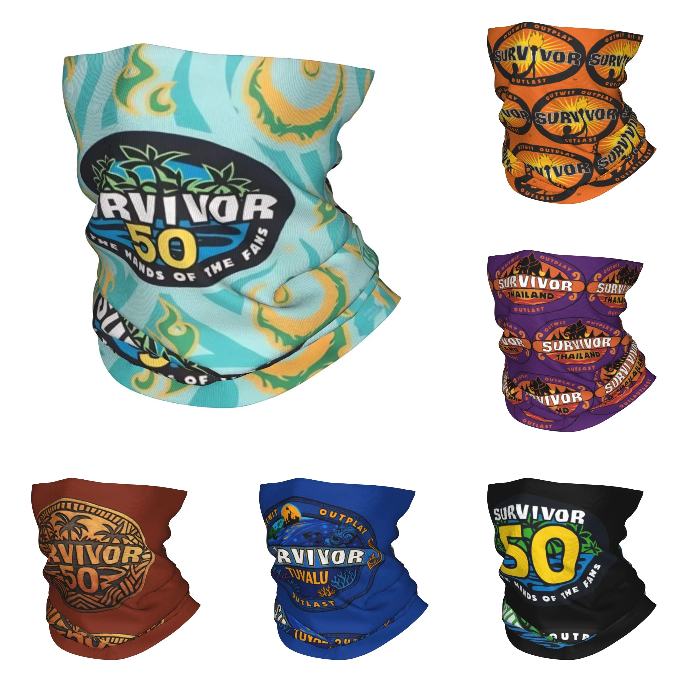 

Бандана-шарф S-Survivors 50 Adventure Game с принтом по мотивам телешоу, многофункциональная повязка на голову, спортивная, унисекс, для взрослых, на все сезоны