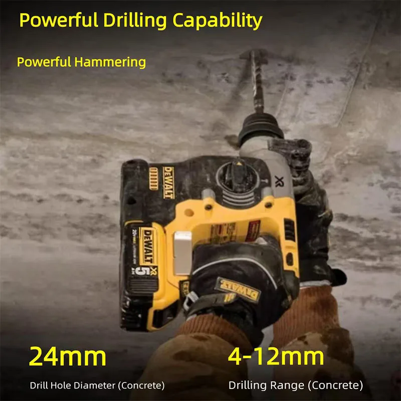 

DEWALT 20V MAX 18V Brushless SDS-Plus Impact Drill 1" L-Handle Rotary Percussion Woodworking Tool Only for Home Improvement