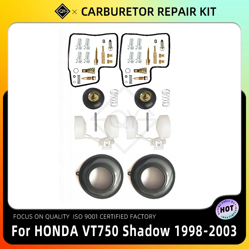 

LQYL Motorcycle Carburetor Repair Rebuild Kit For Honda VT750 Shadow 750 ACE VT 750C 1998-2003