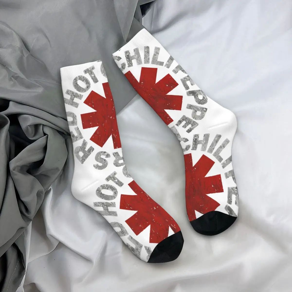 Vintage Red Hot Chill Peppers Herren Kompression socken Unisex Rhcp Harajuku nahtlos bedruckte Neuheit Crew Socke