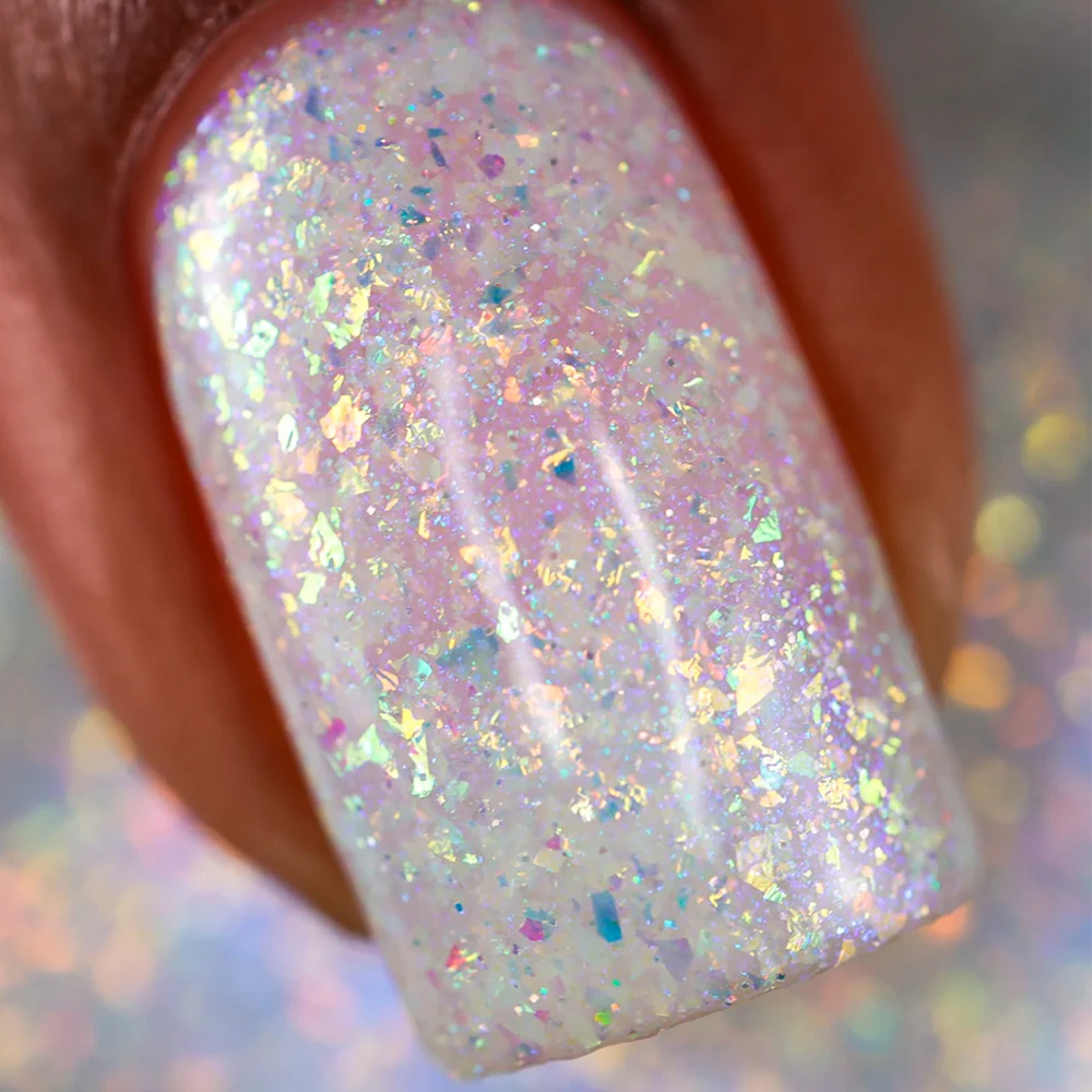 هلام الأظافر اللامع من كودي جل ديسكو أوبال جل ، طلاء الأظافر ، بريق بالأشعة فوق البنفسجية ، جل لامع ، معطف علوي ، ورنيش جل الشفق ثلاثي الألوان ، 15