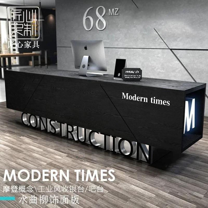 Aesthetic Reception Counter Store Showcase Pulpitos Wooden Churches Shop Service Administrator Stand Furniture Stores Modern