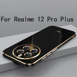 Für Realme 12 Pro Plus Fall Soft TPU Fall Anti-Finger abdruck Kamera Schutzhülle für Realme 12 Pro Plus