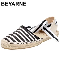 BEYARNE New Fashion Casual Women  New Arrival Black Retro Vintage Ladies Womens Casual Espadrilles  Larger Size Breat Shoes