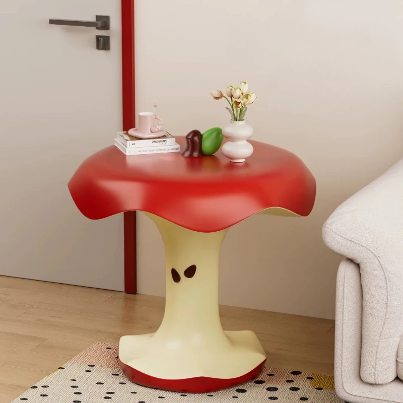 #Home Decor Creative Apple Side Table Minimalist Accent End Table For Living Room Simple Coffee Table mesita de salon Furniture