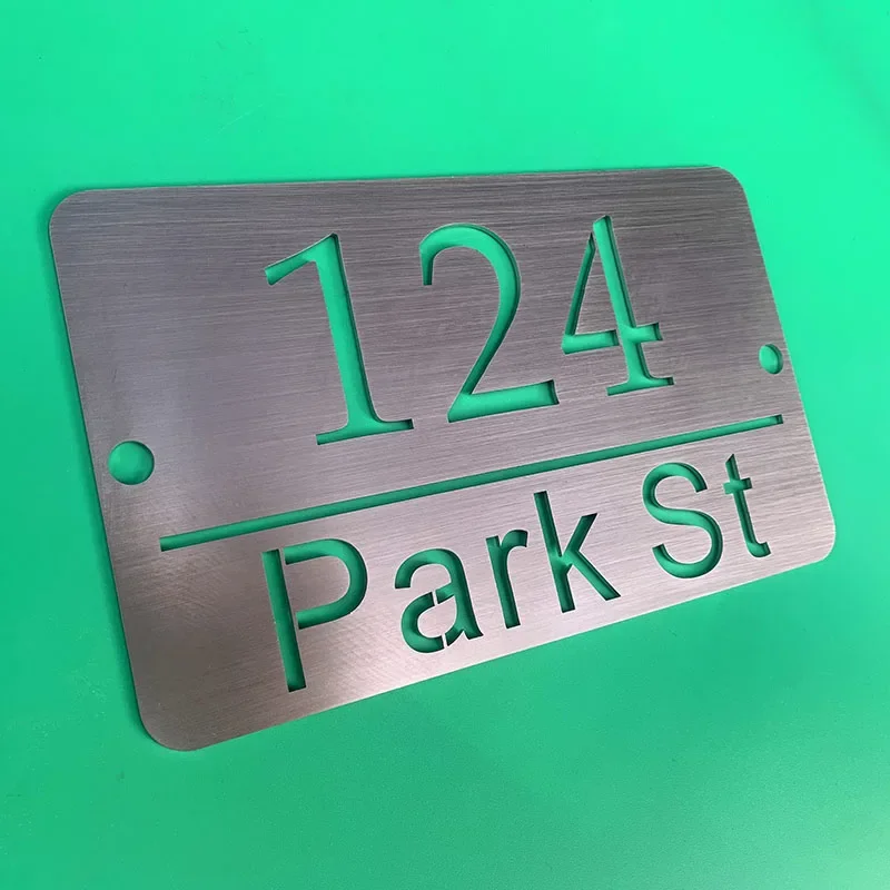 20cm/30cm Stainless Steel Door Plates Hollow House Numbers Custom Signs Outdoor Floating Street Road Garden Metal Address Boards