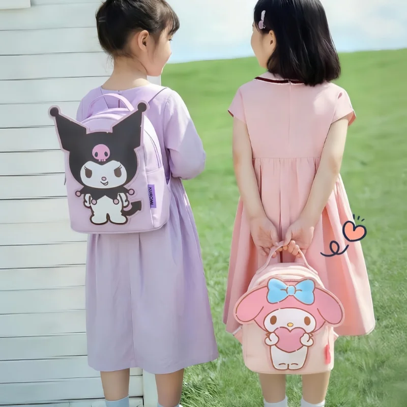

Sanrio Cartoon Backpack Schoolbag Lightweight Capacity Portable Cute Casual My Melody Hello Kitty For Daily Travel Outdoor