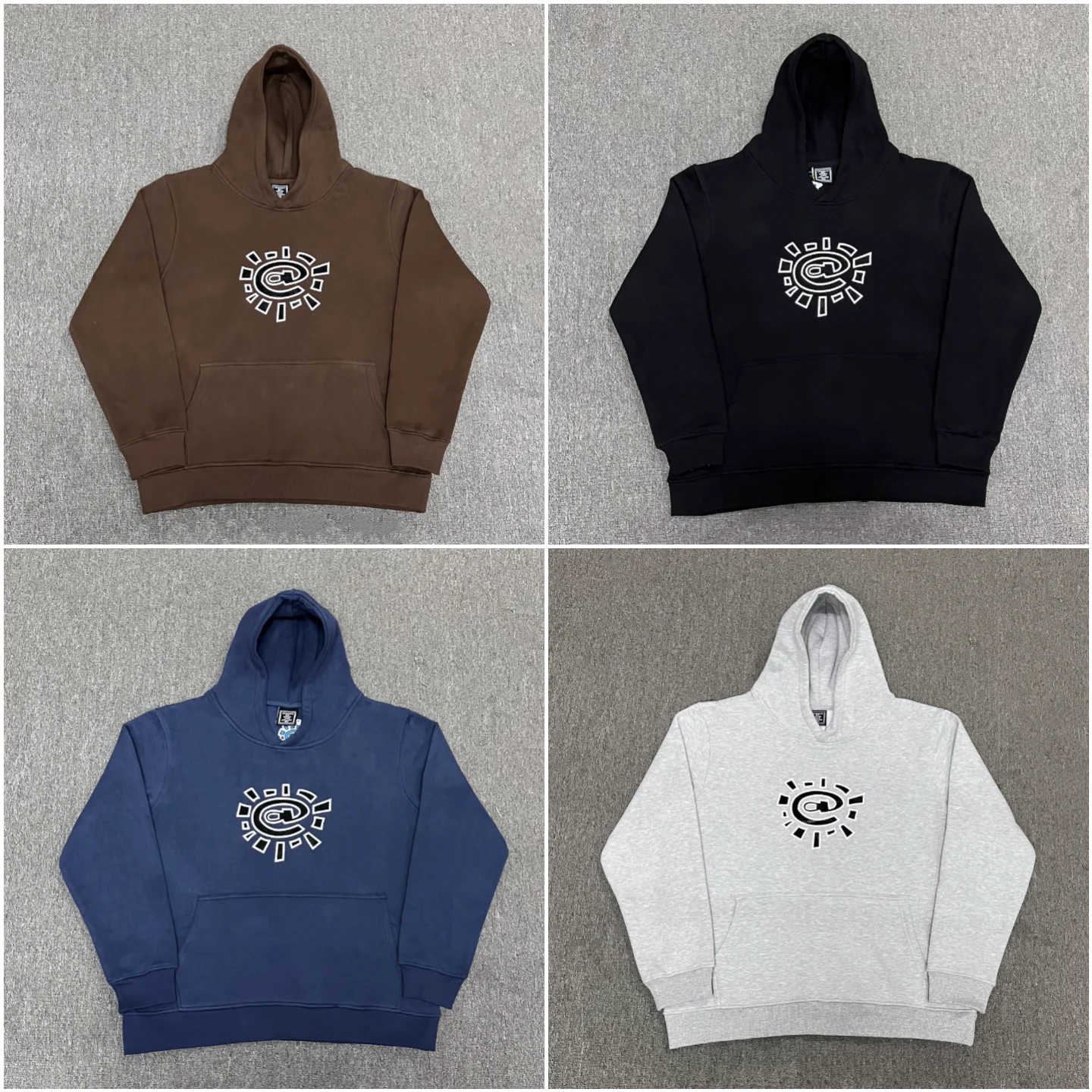 

American High Street Style Printed Fleece Lined Loose Hoodie And Trousers Casual Sports Suit for Men Autumn Long Sleeve