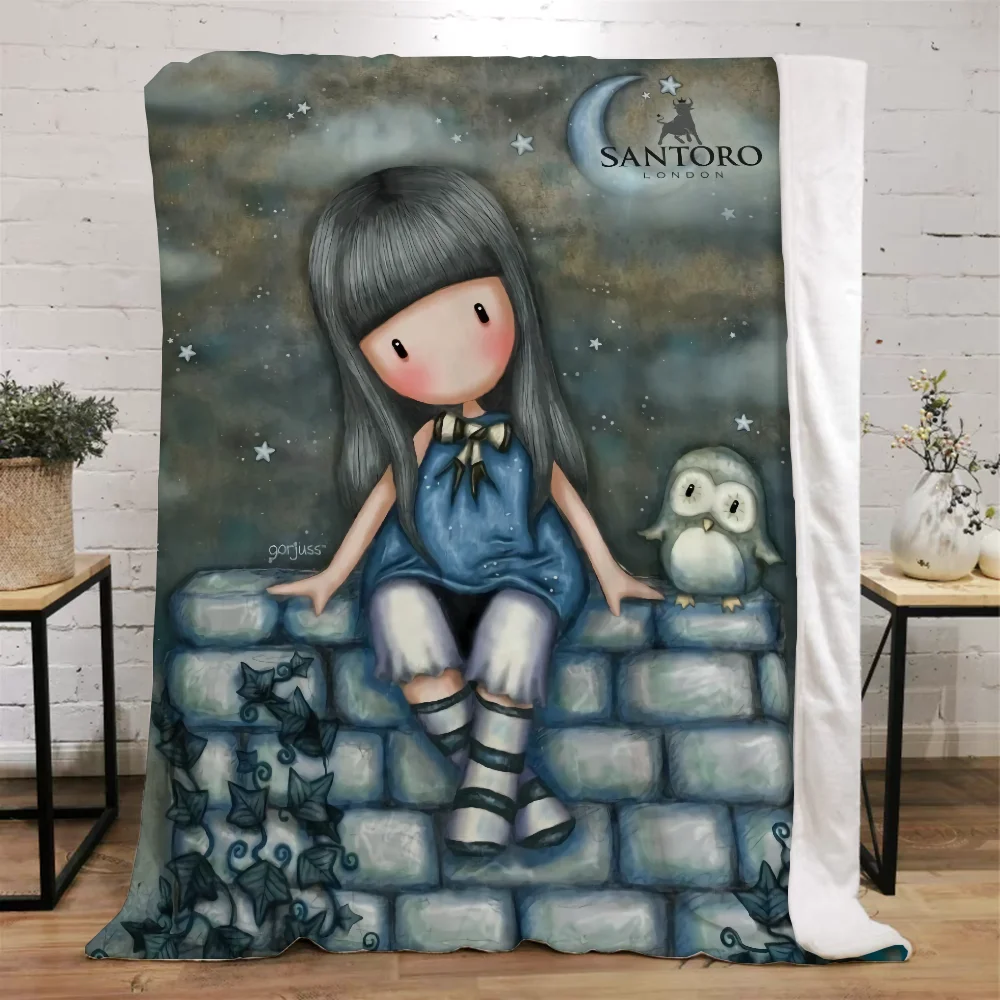 Santoro Gorjuss Throw Blanket for Sofa Decoration Custom Blankets & Throws Knitted Plaid Beach Towel Microfiber Bedding Knee Nap