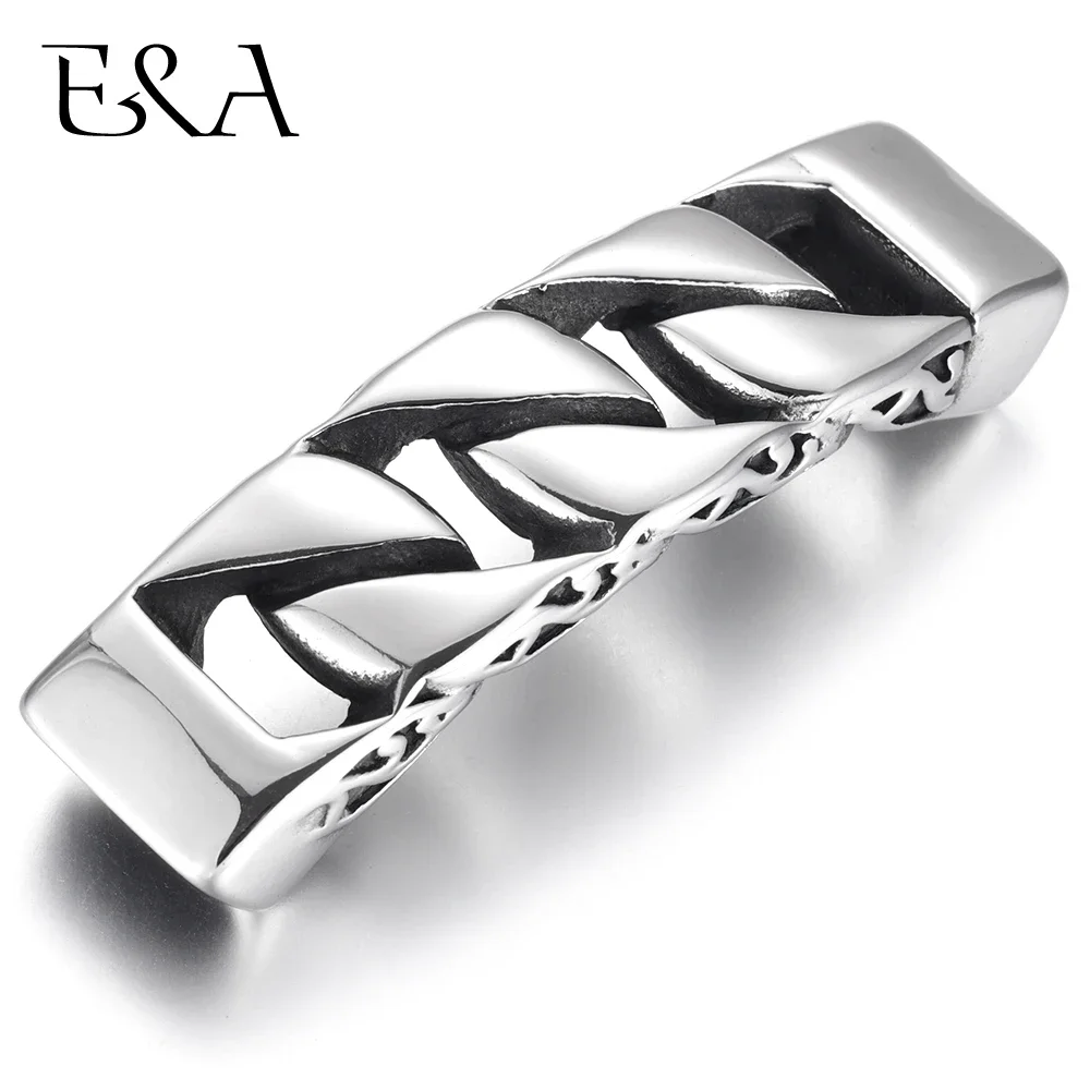 Stainless Steel Connectors Punk Chain Connect 12*6mm Leather for DIY Bracelet Findings Jewelry Making Accessories