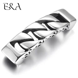 Stainless Steel Connectors Punk Chain Connect 12*6mm Leather for DIY Bracelet Findings Jewelry Making Accessories