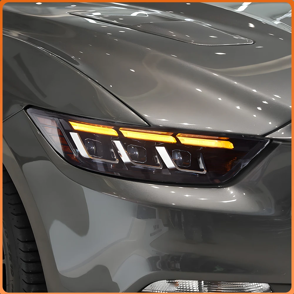 

For Ford Mustang 2015-2017 LED Headlight Assembly Upgrade High Quality Projector Lens Front Lamps Plug and Play Car Accessories