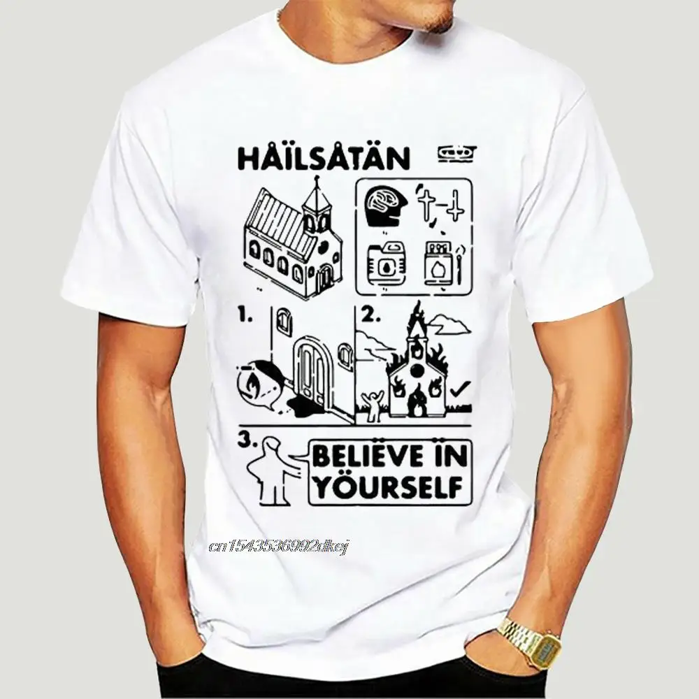 

Hail Satan Believe In Yourself Church Fire T-Shirt 0869A