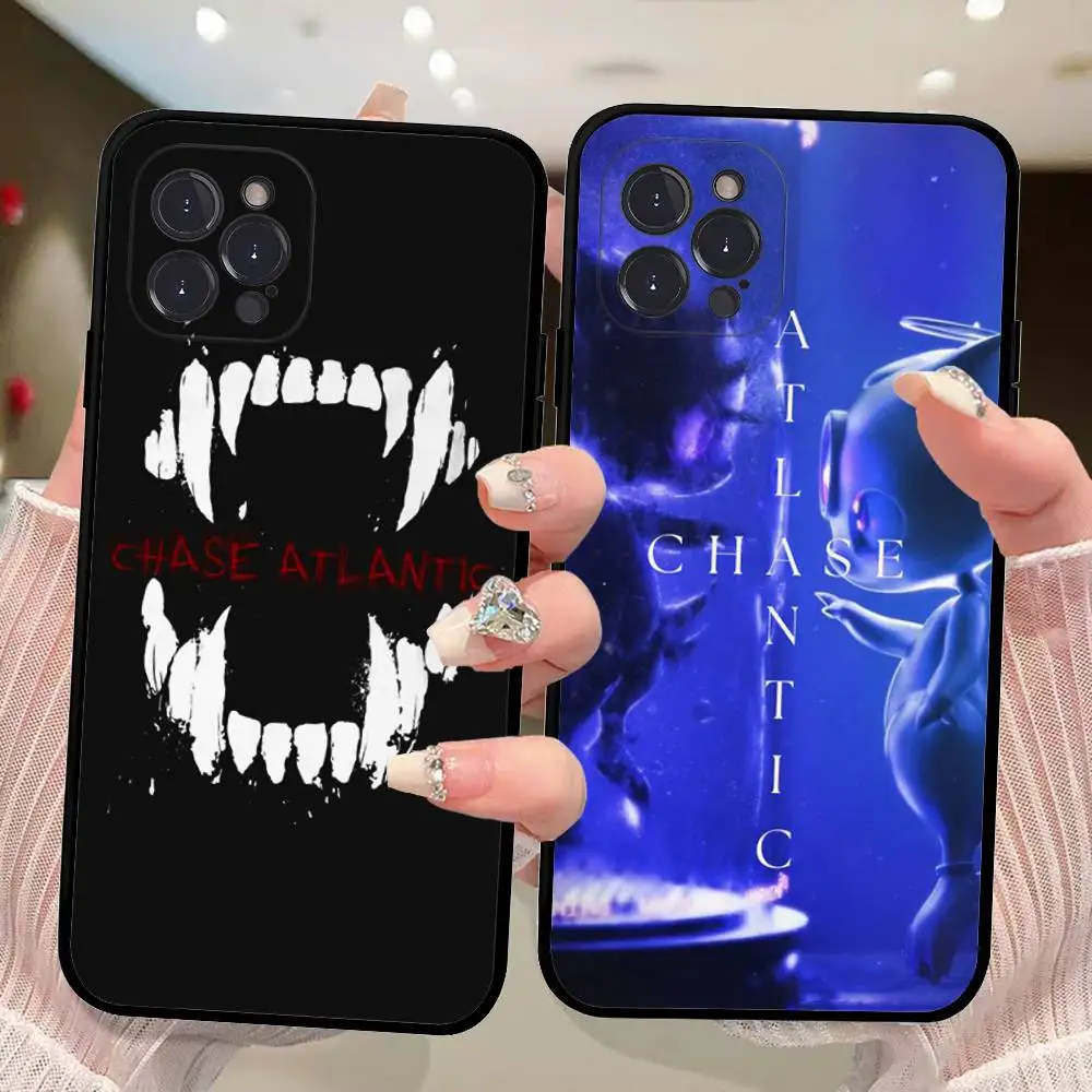 شعبية الفرقة C-Chase A-أتلانتيك جراب هاتف آيفون 16 15 14 13 12 11 17 برو ماكس البساطة الظهر حافظة ناعمة من البولي يوريثان