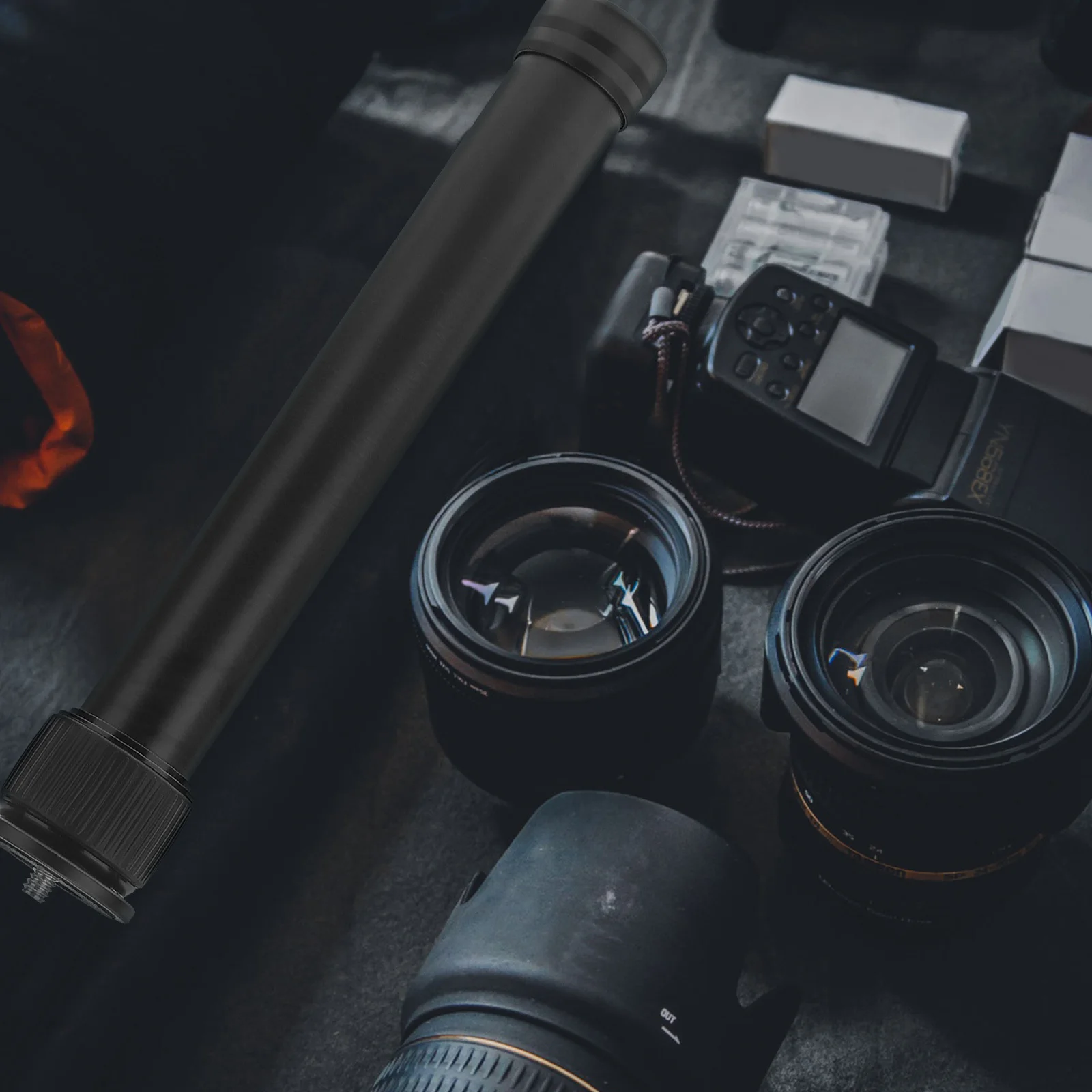 

Durable Tripod Extension Arm 225mm to 390mm Extendable Center Post for Digital Camera Selfie Stick Gimbal Tripod Extender